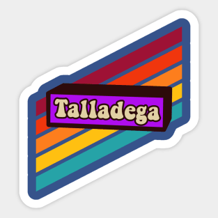 Talladega Retro Vintage Style Sticker